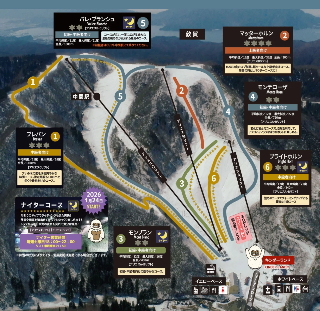 Yogo Kogen Resort Ski Map